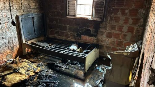 Como ficou a casa após o incêndio