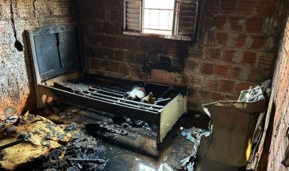 Como ficou a casa após o incêndio