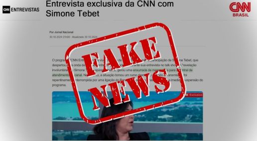 A entrevista com Tebet foi reproduzida na íntegra e está disponível nas redes sociais da CNN