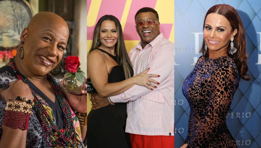 Ailton Graça e Viviane Araújo estiveram em "Império" e agora se reencontram em "Volta Por Cima". • Globo/Paulo Belote l Globo/ Thais Magalhães l Globo / João Cotta