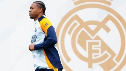 David Alaba em treino do Real Madrid