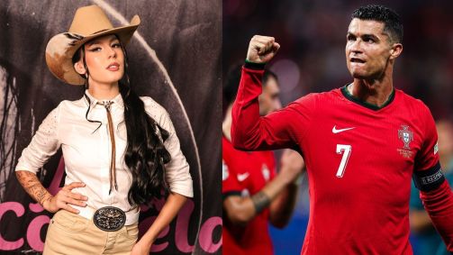 Ana Castela recebeu camisa e chuteiras autografadas de Cristiano Ronaldo