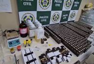 RJ: polícia apreende estoque de R$ 50 mil em fábrica clandestina de anabolizantes