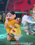 O tema da festa de dois anos da Maria Flor teve como tema a personagem Magali, da história em quadrinhos Turma da Mônica