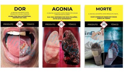 Anvisa apresenta proposta de novas imagens de advertência para produtos derivados do tabaco