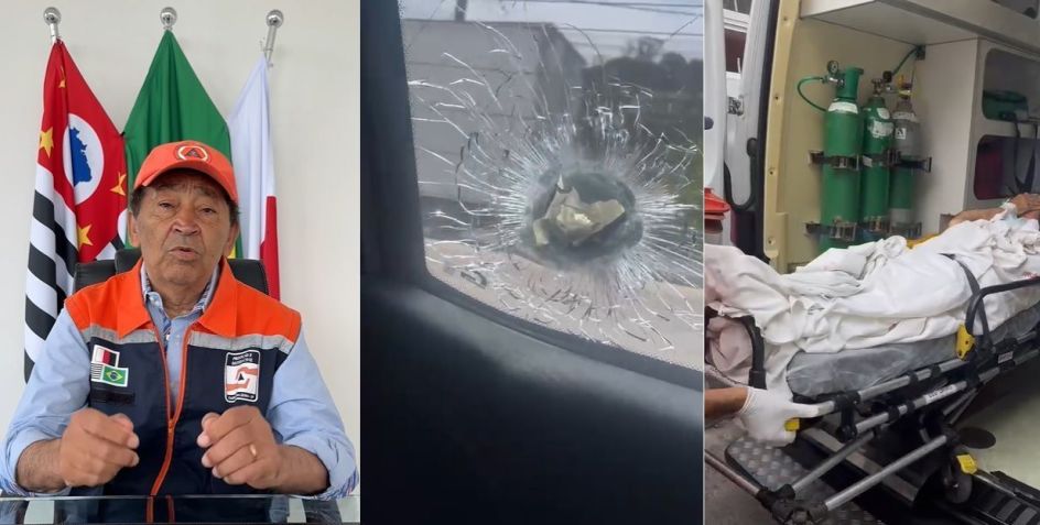 Prefeito de Taboão da Serra, José Aprígio da Silva, foi baleado na tarde desta sexta-feira (18). • Reprodução