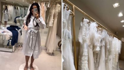 Noiva de João Gomes, Ary Mirelle mostra prova de vestido de noiva