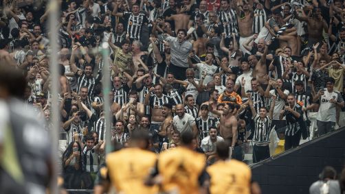 Torcida do Galo comemora gol na Arena MRV