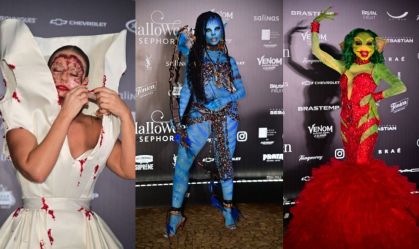 Baile de Halloween reúne famosos com fantasias criativas; veja os looks