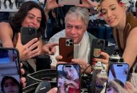 Lilia Cabral registra momento família nos bastidores de "Garota do Momento"