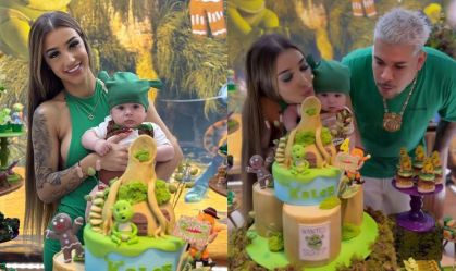 Grávida, Bia Miranda comemora 4 meses do 1º filho ao lado do ex-namorado
