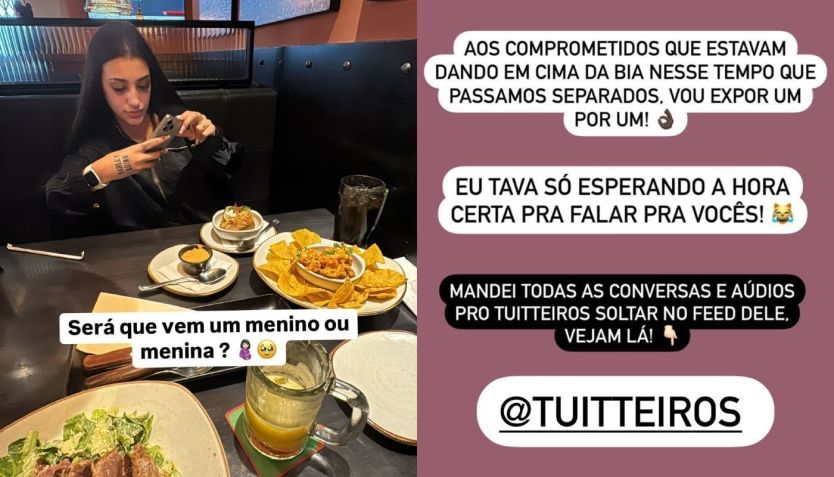 Bia Miranda e Gato Preto reatam relacionamento. • Instagram/Gato Preto