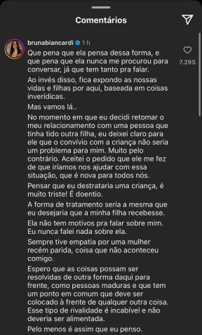 Bruna Biancardi se manifesta sobre alfinetadas de Amanda Kimberly. • Instagram/Alfinetei