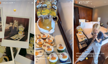 No Brasil, Bruno Mars envia cookies com seu rosto para Rosé, do Blackpink; veja
