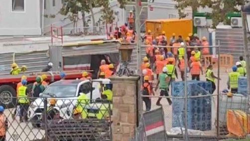 Pedreiros brigaram nas obras do Spotify Camp Nou