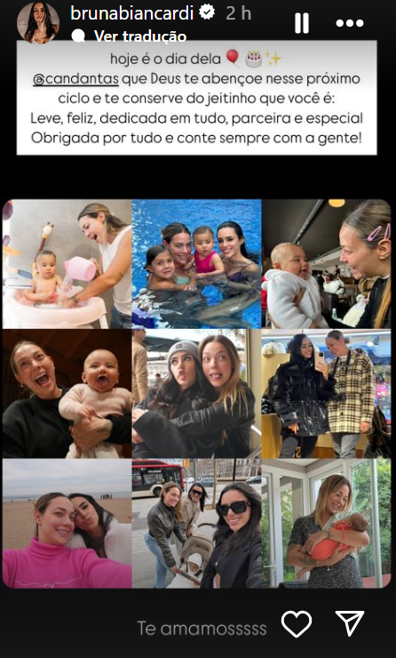 Homenagem de Bruna Biancardi a Carol Dantas no Instagram • Reprodução/Instagram