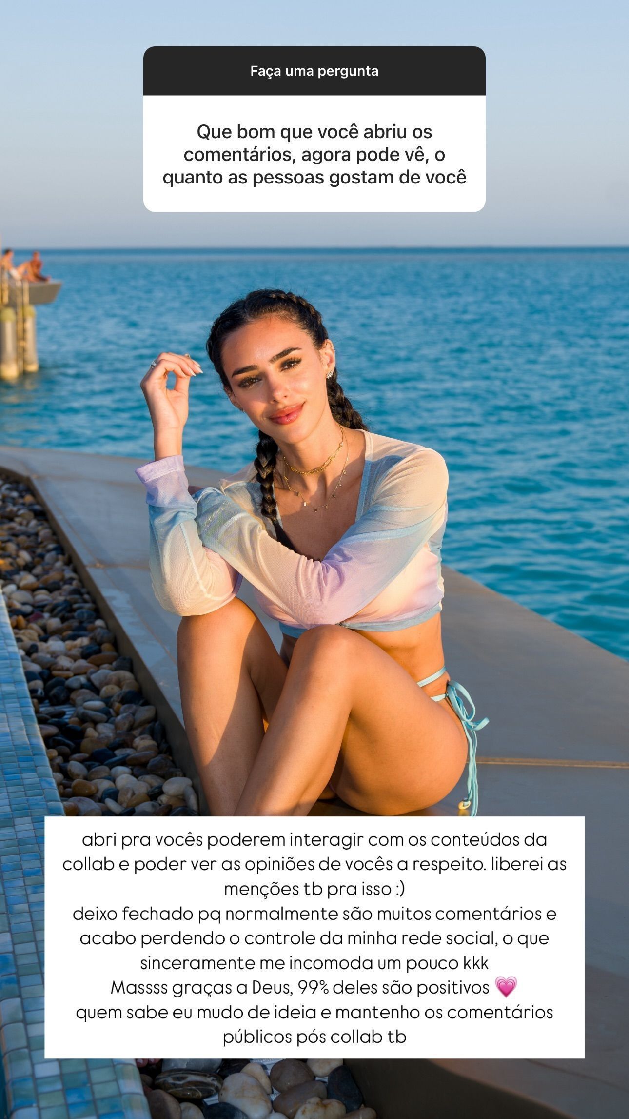 Bruna Biancardi explica motivo de manter comentários limitados no Instagram • Instagram/Bruna Biancardi