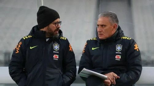 Cléber Xavier e Tite juntos na Seleção Brasileira