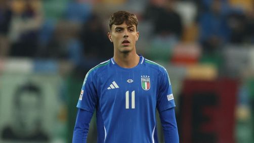 Daniel Maldini em ação pela Itália na Nations League