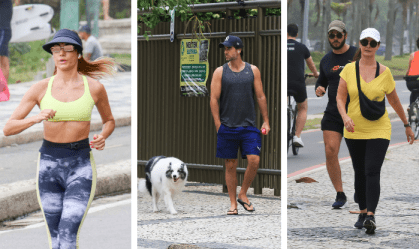 Famosos se exercitam e passeiam pela praia do Rio de Janeiro; veja
