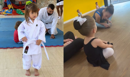filhas virginia karatê e balé