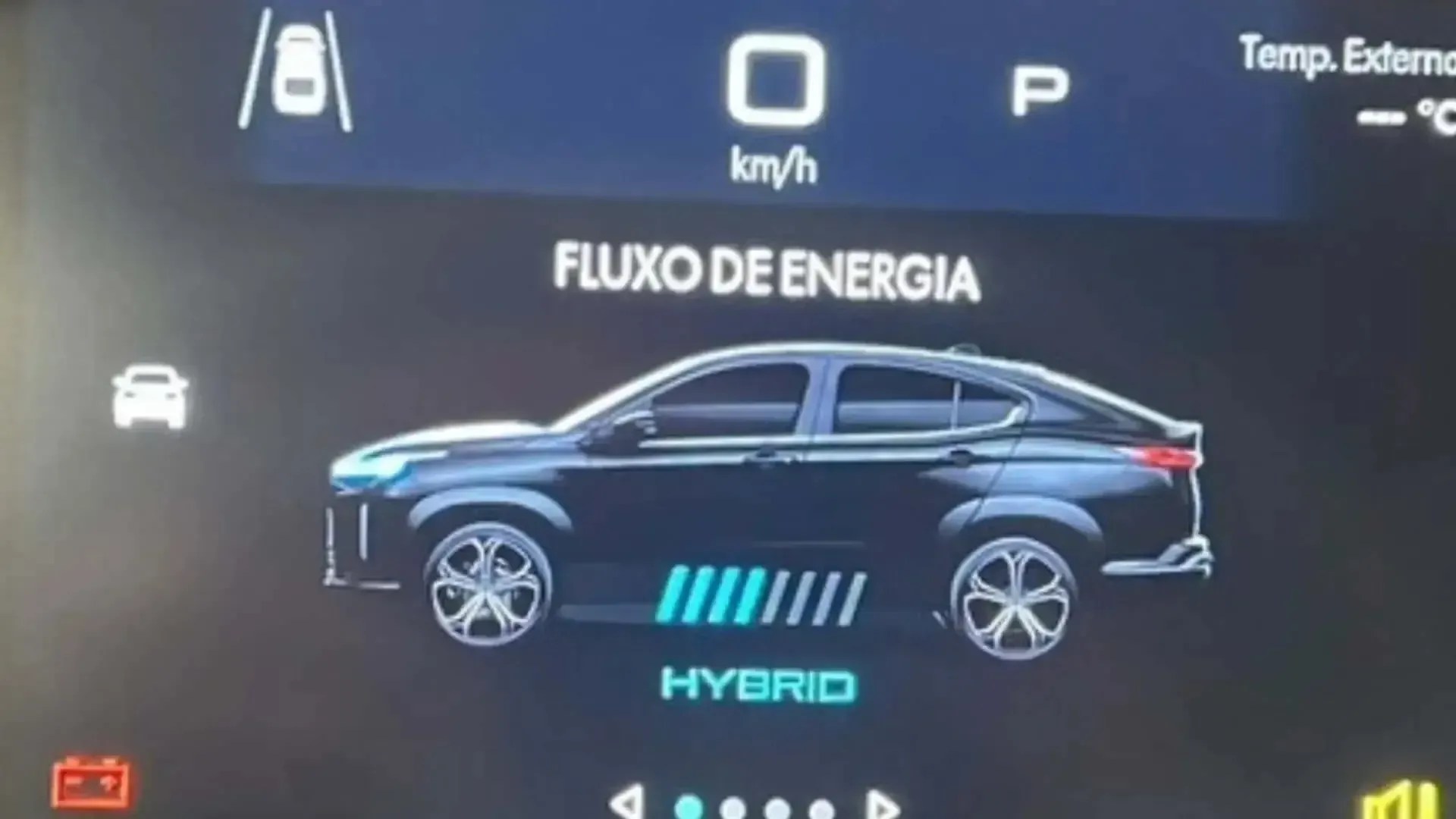 Flagra do painel do Fastback Hybrid: modelo será lançado em novembro • Reprodução