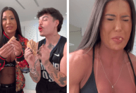 Gracyanne Barbosa come fast food pela primeira vez e reage ao sabor