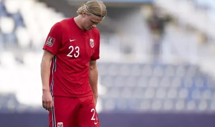 Haaland, jogador da Seleção da Noruega