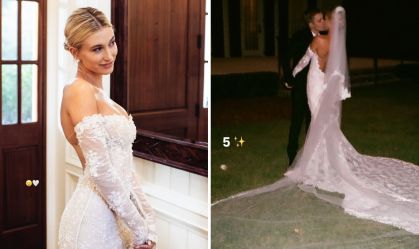Hailey Bieber mostra fotos de casamento com Justin Bieber