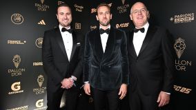 Harry Kane com familiares na Bola de Ouro