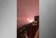 Trem pega fogo em São Paulo; veja vídeo