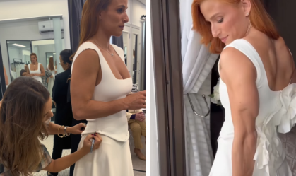 Jade Barbosa mostra detalhes da confecção de seu vestido de noiva