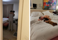 João Guilherme publica série de fotos com Marquezine e cãezinhos: "Família"