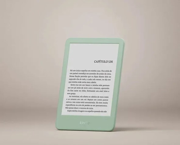 Novo Kindle disponível na cor verde Matcha • Divulgação