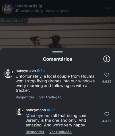 Lana Del Rey fala sobre seu relacionamento e denuncia assédio dos fotógrafos. • Instagram/Lanaboards