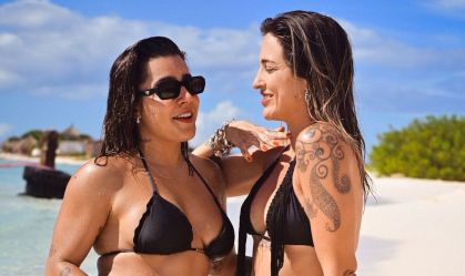 Lauana Prado e namorada, Tati Dias, curtem férias no Caribe; veja fotos