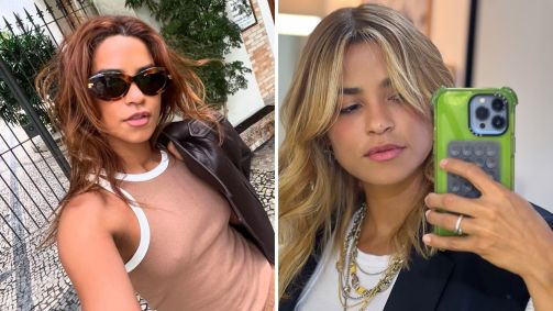 Lucy Alves muda de visual e surge com os fios loiros repicados