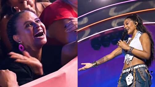 Marcia reagiu, concordando com a letra da música e dizendo que na cena criada pela cantora, estaria chorando