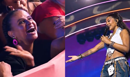 Marcia reagiu, concordando com a letra da música e dizendo que na cena criada pela cantora, estaria chorando