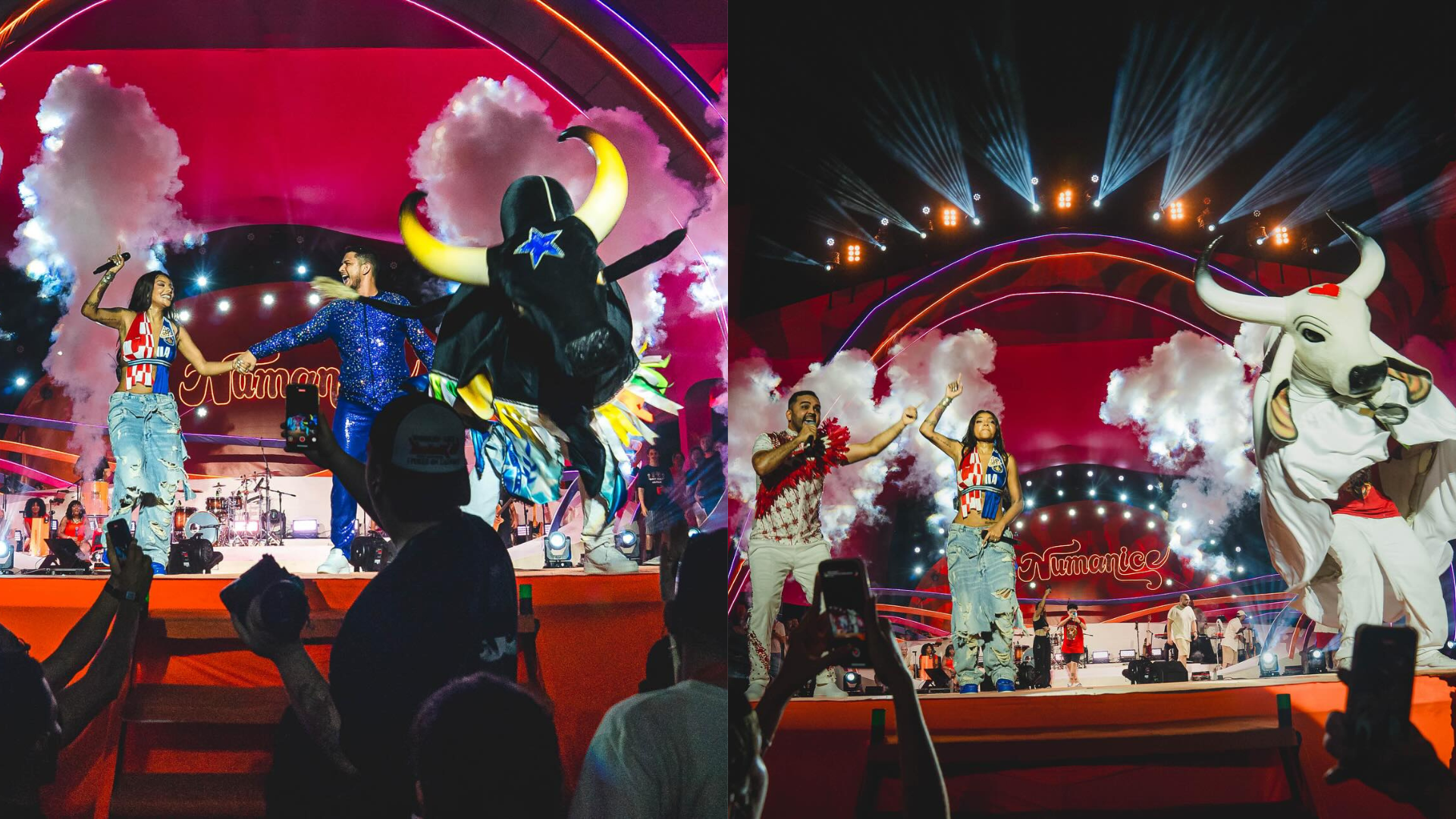 Ludmilla recebeu os Bois Caprichoso e Garantido no palco do Numanice, em Manaus, no domingo (20)