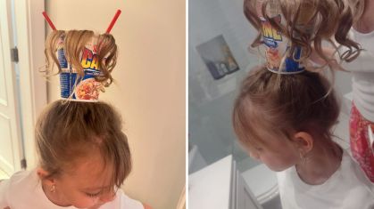 Eliana mostra cabelo maluco da filha para ir à escola