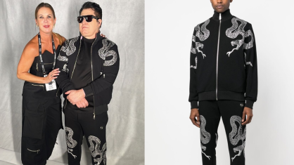 Durante a apresentação, o primeira voz fez uma brincadeira sobre os looks do colega de palco, o chamando de “Elton John do sertanejo”, dada as excentricidades das escolhas