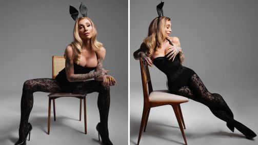 Maya Massafera compartilha novas fotos vestida de coelhinha da Playboy