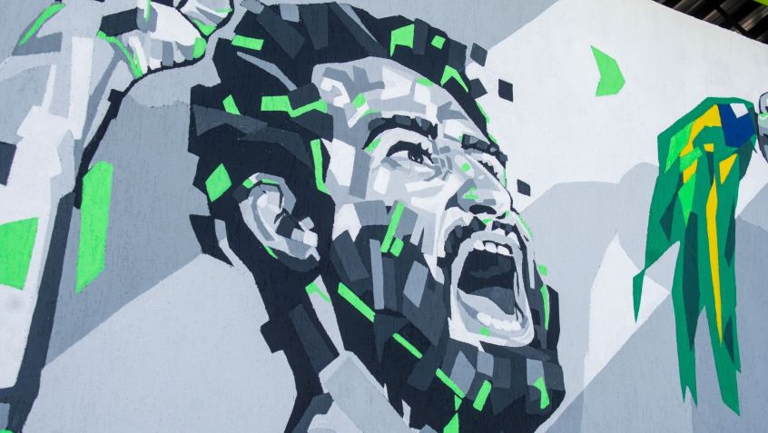 Mural em Jacarepaguá, Zona Oeste do Rio de Janeiro, homenageia FalleN e a história do Counter-Strike no Brasil • Divulgação