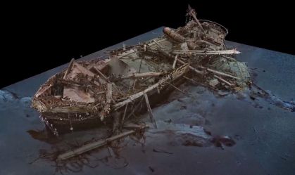 Modelo em 3D mostra detalhes de navio afundado há mais de um século; veja
