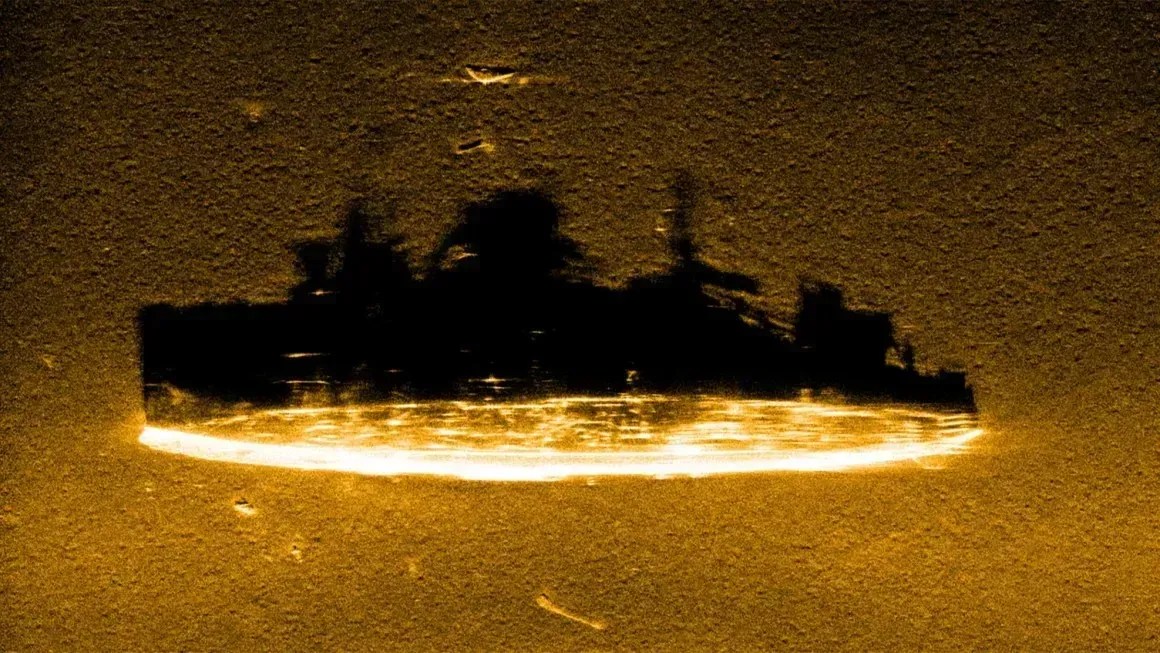 magem de sonar de alta resolução mostra os destroços do USS Stewart • Ocean Infinity