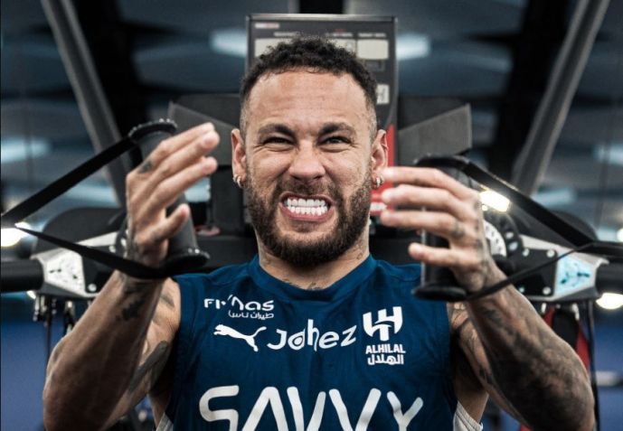 Neymar realiza atividade na academia do Al-Hilal • Divulgação/Al-Hilal