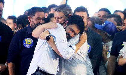 O prefeito Ricardo Nunes (MDB), foi reeleito no segundo turno das eleições municipais
