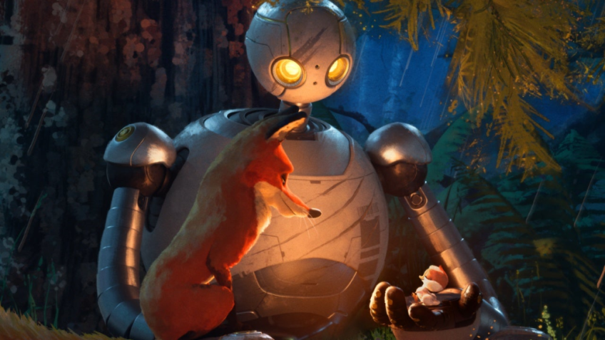 Cena da animação "O Robô Selvagem" • Divulgação