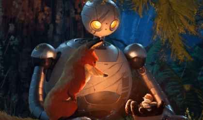 Cena da animação "O Robô Selvagem"